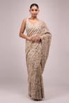 Azeera_Gold Embroidery Saree _at_Aza_Fashions