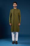 Buy Arihant Rai Sinha Olive Green Georgette, Cotton Sequins Thread Work Kurta Set Online at Aza Fashions Buy_Arihant Rai Sinha_Olive Green Georgette, Cotton Sequins Thread Work Kurta Set _Online_at_Aza_Fashions