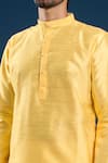 Arihant Rai Sinha_Yellow Silk, Cotton Light Dupion Kurta Set _Online_at_Aza_Fashions