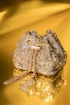 Buy_House Of Bio_Gold Crystals Emily Mini Potli Bag _at_Aza_Fashions