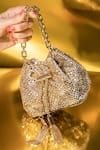 Shop_House Of Bio_Gold Crystals Emily Mini Potli Bag _Online_at_Aza_Fashions