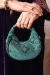 Buy_House Of Bio_Green Beads Mehfil Moon Bag _at_Aza_Fashions