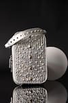 House Of Bio_Silver Studs Quinn Mobile Bag _Online_at_Aza_Fashions