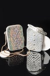 Buy_House Of Bio_Silver Studs Quinn Mobile Bag _Online_at_Aza_Fashions