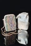 Buy_House Of Bio_Gold Crystals, Studs Quinn Designer Mobile Bag  _Online_at_Aza_Fashions