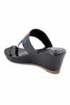The Madras Trunk_Black Haiku Wedges Polka Pattern _Online_at_Aza_Fashions