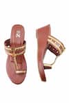 The Madras Trunk_Brown Chains Designer Haiku Wedges _at_Aza_Fashions
