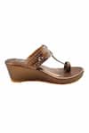 The Madras Trunk_Gold Cut Work Haiku Wedges _Online_at_Aza_Fashions