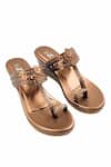 Shop_The Madras Trunk_Gold Cut Work Haiku Wedges _at_Aza_Fashions
