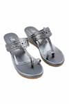 Shop_The Madras Trunk_Gray Cut Work Haiku Wedges _at_Aza_Fashions