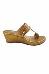 The Madras Trunk_Gold Cut Work Haiku Wedges _Online_at_Aza_Fashions