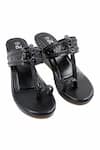 Shop_The Madras Trunk_Black Haiku Wedges Rang _at_Aza_Fashions