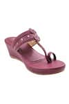 Shop_The Madras Trunk_Purple Cut Work Haiku Wedges Rang _Online_at_Aza_Fashions