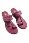 Shop_The Madras Trunk_Purple Cut Work Haiku Wedges Rang _at_Aza_Fashions