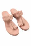 Shop_The Madras Trunk_Pink Cut Work Haiku Wedges Rang _at_Aza_Fashions
