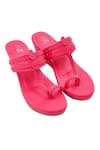 Shop_The Madras Trunk_Pink Haiku Wedges Rang  _at_Aza_Fashions