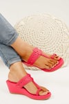 Buy_The Madras Trunk_Pink Haiku Wedges Rang  _at_Aza_Fashions