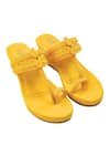 Shop_The Madras Trunk_Yellow Haiku Wedges Rang _at_Aza_Fashions