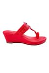 Buy_The Madras Trunk_Red Haiku Wedges Rang _Online_at_Aza_Fashions