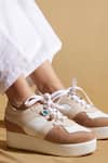 Buy_Tiesta_Beige Platform Sneakers _at_Aza_Fashions