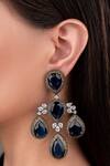Buy_Anana_Blue Stones Designer Statement Earrings _at_Aza_Fashions