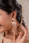 Anana_Gold Plated Two Tone Designer Earrings _Online_at_Aza_Fashions