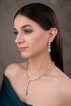Buy_Anana_Silver Plated Crystals Designer Necklace And Earring Set _at_Aza_Fashions