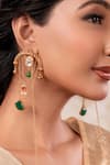 Anana_Gold Plated Designer And Silver Earrings _Online_at_Aza_Fashions