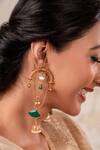 Shop_Anana_Gold Plated Designer And Silver Earrings _at_Aza_Fashions