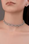 Buy_Anana_Silver Plated Crystals Necklace And Earring Set _at_Aza_Fashions