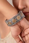 Buy_Anana_Gold Plated Two Tone Designer Kada _at_Aza_Fashions