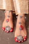 Buy_Anana_Silver Plated Crystals Designer Anklets _at_Aza_Fashions