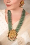 Shop_Anana_Green Gemstones Gold Plated Beaded Necklace Set _Online_at_Aza_Fashions