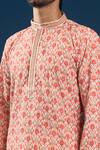 Shop_Arihant Rai Sinha_Coral Georgette, Polyester, Cotton Chikankari Multi Color Kurta Pyjama Set _Online_at_Aza_Fashions