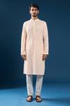 Buy_Arihant Rai Sinha_Pink Cotton, Polyester Embroidery Light Chikankari Kurta Pyjama Set _Online_at_Aza_Fashions