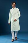 Buy Arihant Rai Sinha Mint Cotton, Polyester Embroidery Green Chikankari Kurta Pyjama Set Online at Aza Fashions Buy_Arihant Rai Sinha_Mint Cotton, Polyester Embroidery Green Chikankari Kurta Pyjama Set _Online_at_Aza_Fashions
