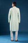 Shop Arihant Rai Sinha Mint Cotton, Polyester Embroidery Green Chikankari Kurta Pyjama Set at Aza Fashions Shop_Arihant Rai Sinha_Mint Cotton, Polyester Embroidery Green Chikankari Kurta Pyjama Set _at_Aza_Fashions