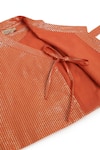 Buy_Tiber Taber_White Cotton, Lurex Orange Designer Kurta Pyjama Set 