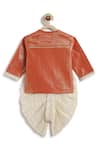 Shop_Tiber Taber_Orange Cotton Designer Kurta And Dhoti Pant Set _at_Aza_Fashions