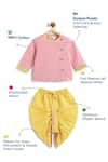 Buy_Tiber Taber_Pink Cotton Embroidery Lurex Kurta And Dhoti Pant Set 