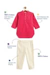 Buy_Tiber Taber_Pink Cotton Self Woven Kurta And Pant Set _Online_at_Aza_Fashions