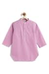 Buy_Tiber Taber_Purple Cotton, Lurex Self Woven Kurta And Pant Set 