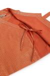 Shop_Tiber Taber_White Cotton, Lurex Zari Designer Orange Kurta Churidar Set _Online_at_Aza_Fashions