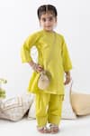 Buy_Tiber Taber_Green Cotton, Lurex Tassels Designer Kurta And Salwar Set _at_Aza_Fashions