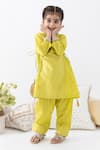 Tiber Taber_Green Cotton, Lurex Tassels Designer Kurta And Salwar Set _Online