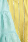 Shop_Tiber Taber_Yellow Cotton, Lurex Kurta And Salwar Set 