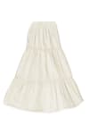 Buy_Tiber Taber_Orange Cotton, Lurex Tassels, Lace Designer Lehenga Set _Online_at_Aza_Fashions