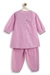 Shop_Tiber Taber_Purple Cotton, Lurex Kurta Salwar Set _at_Aza_Fashions