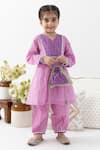 Buy_Tiber Taber_Purple Cotton, Lurex Kurta Salwar Set _at_Aza_Fashions