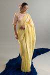 Buy_Anantaa By Roohi X AZA_Yellow Chanderi Silk Sequins, Crystals, Cut Work, Zari Embroidered Saree _at_Aza_Fashions
